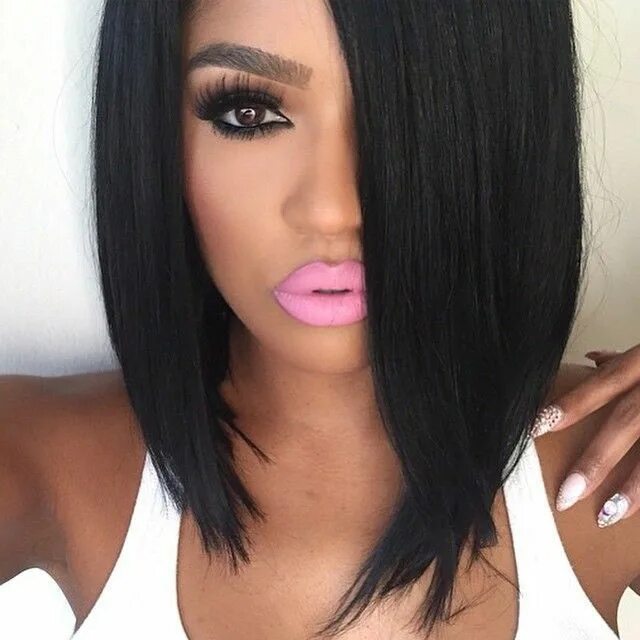 Каре темного цвета фото Brazilian Remy Human Hair Bundles Body Wave Straight Deep Wave Loose Wave Brazil