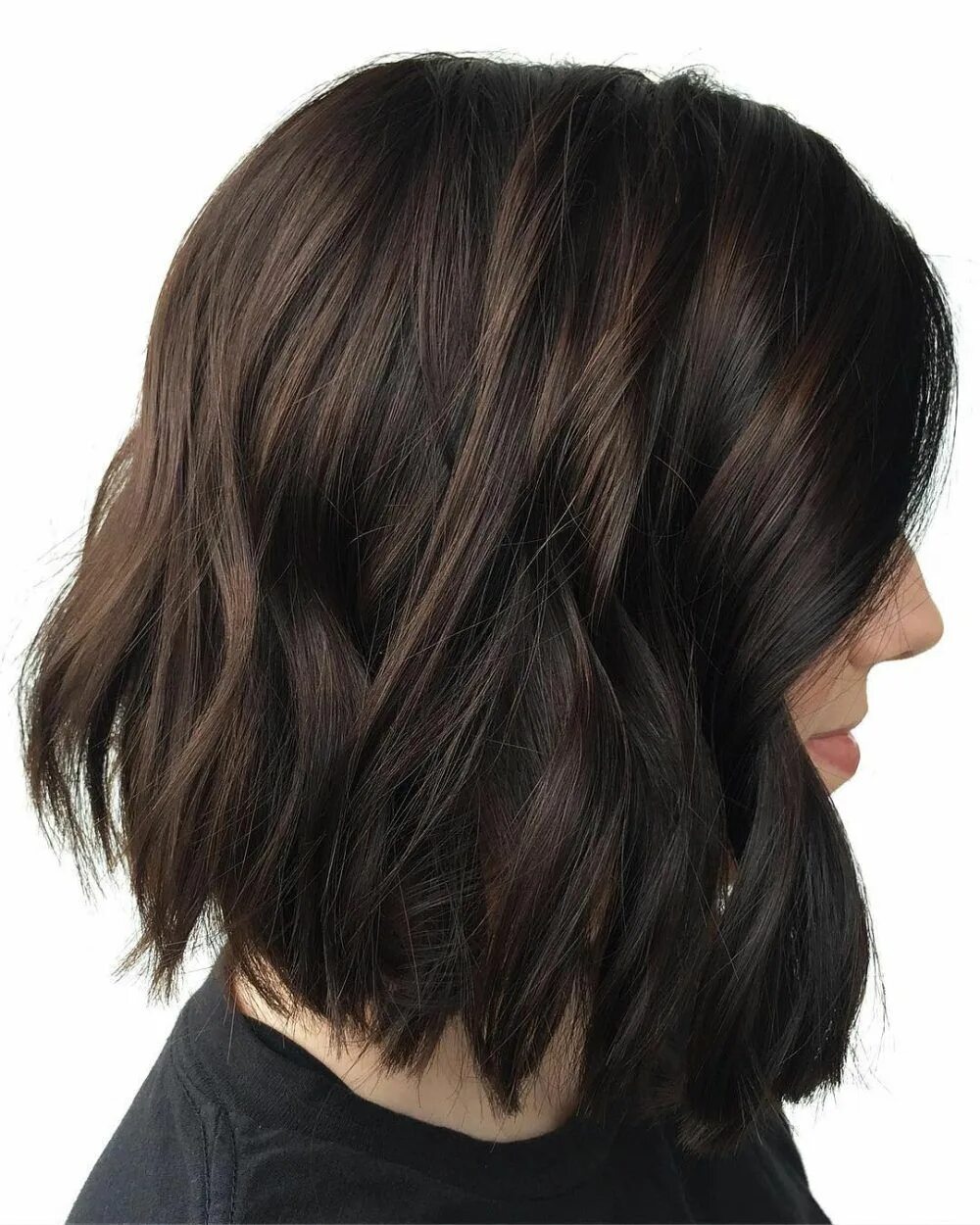 Каре темный цвет волос фото 30 Best-Matching Dark Hair Colors for Every Skin Tone Brunette hair color, Short