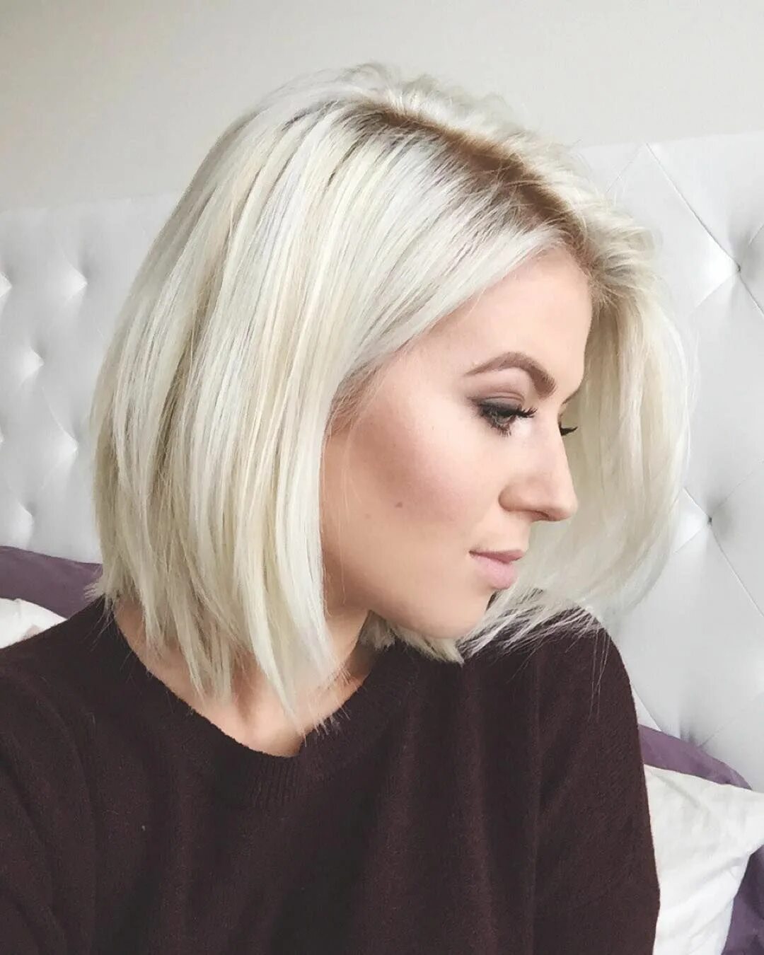 Каре тотал блонд фото Instagram photo by Milana Milabu * Dec 3, 2015 at 10:55pm UTC Stylish hair, Bob 