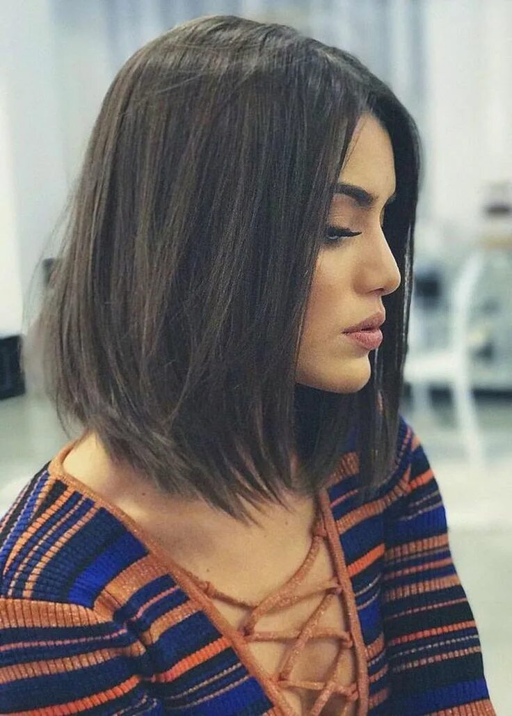 Карэ удлиненное каре стрижки модные 2024 Classical LOB Haircut Top Quality Natural Straight Medium Synthetic Hair Capless