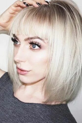 Каре удлиненное с челкой фото блондинки Non-Boring Ways To Wear A Lob Haircut