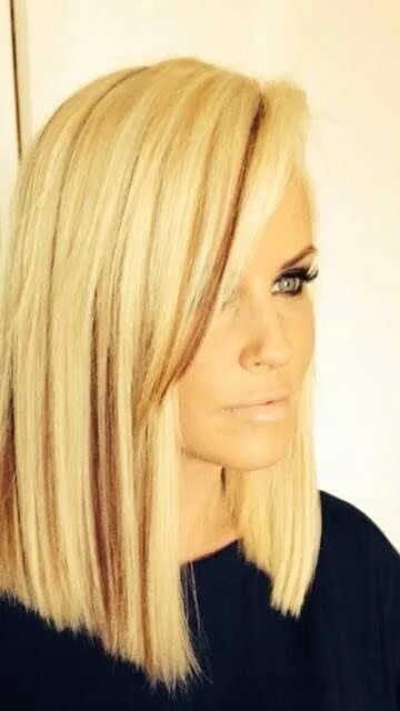 Каре удлиненное с челкой фото блондинки Pin on Long Hairstyles - Easy and Gorgeous Styles