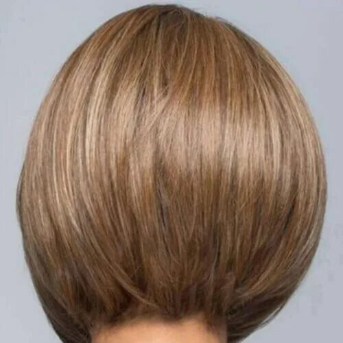 Каре вид сзади фото Fashion Brown Mix Blond Short Straight Bob Cosplay Women Hair Wig Full Wigs eBay