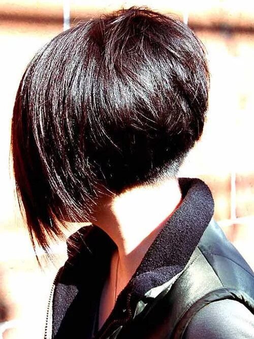 Каре вид сзади фото девушек 20 Short Bob Hairstyles Angled bob hairstyles, Angled bob haircuts, Short hair s