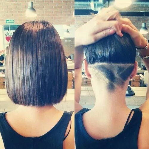 Каре выбритый затылок фото Unique bob hair Hair, Hair secrets, Beautiful hair