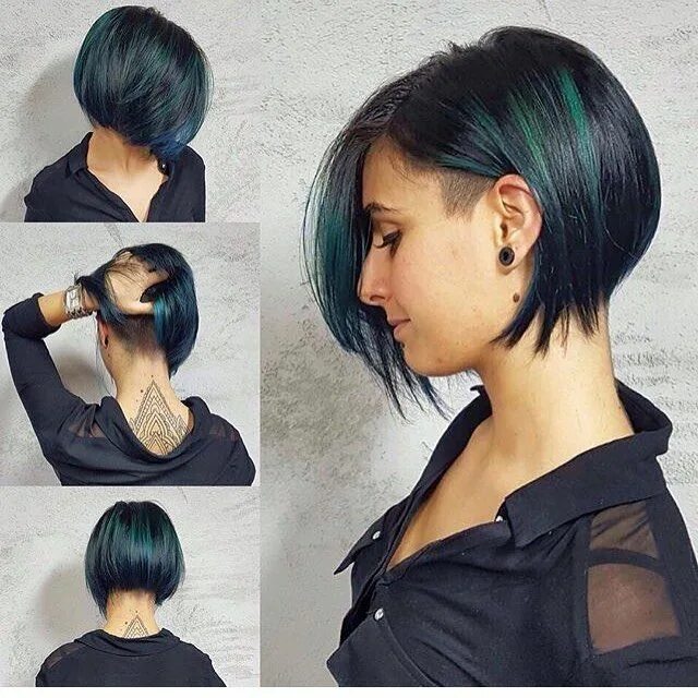 Каре выбритый затылок фото A imagem pode conter: 1 pessoa Ideias de cabelo, Cabelos curtos estiloso, Cabelo