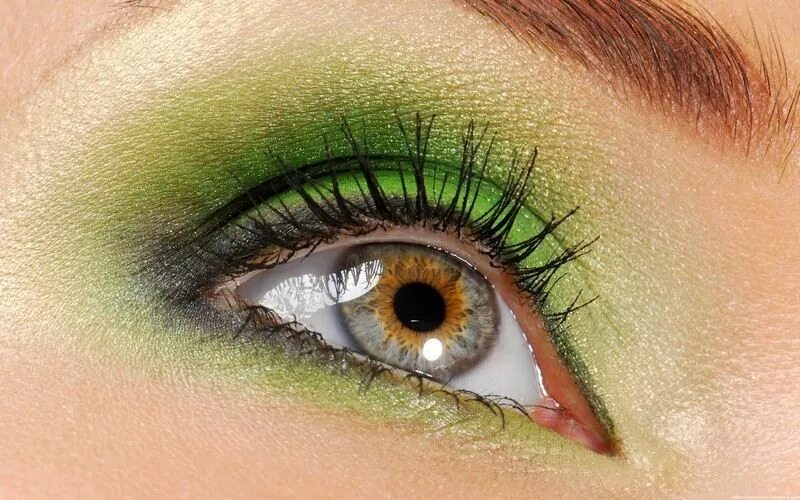 Каре зеленые фото Grüne Lidschatten auf die Augen auftragen Make-up ideen für grüne augen, Make up