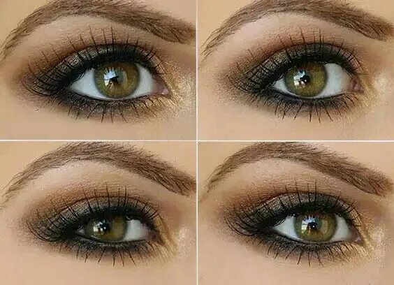 Каре зеленые глаза какой макияж Brown and golden eyeshadow to enhance hazel eyes. Almay i-color Everyday Neutral