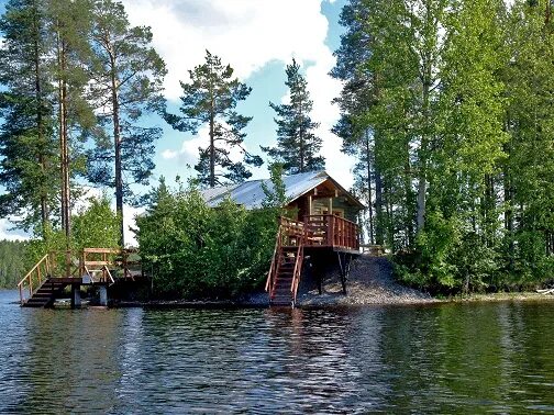 Карелия базы отдыха фото Баня в Карелии на берегу озера: заказать по низкой цене - Sandal