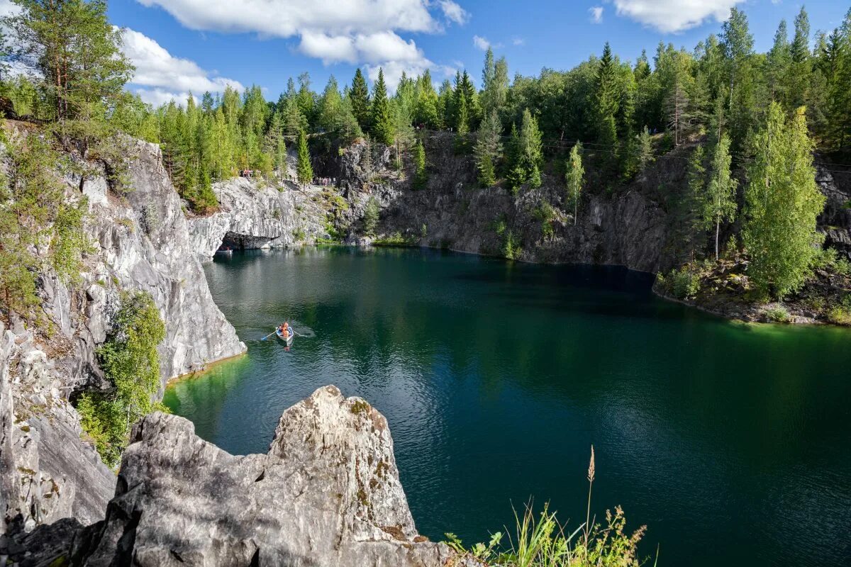Карелия россия фото Карельские пейзажи на Ретропоезде 2: Рускеала, водопады (на Ласточке из Петербур