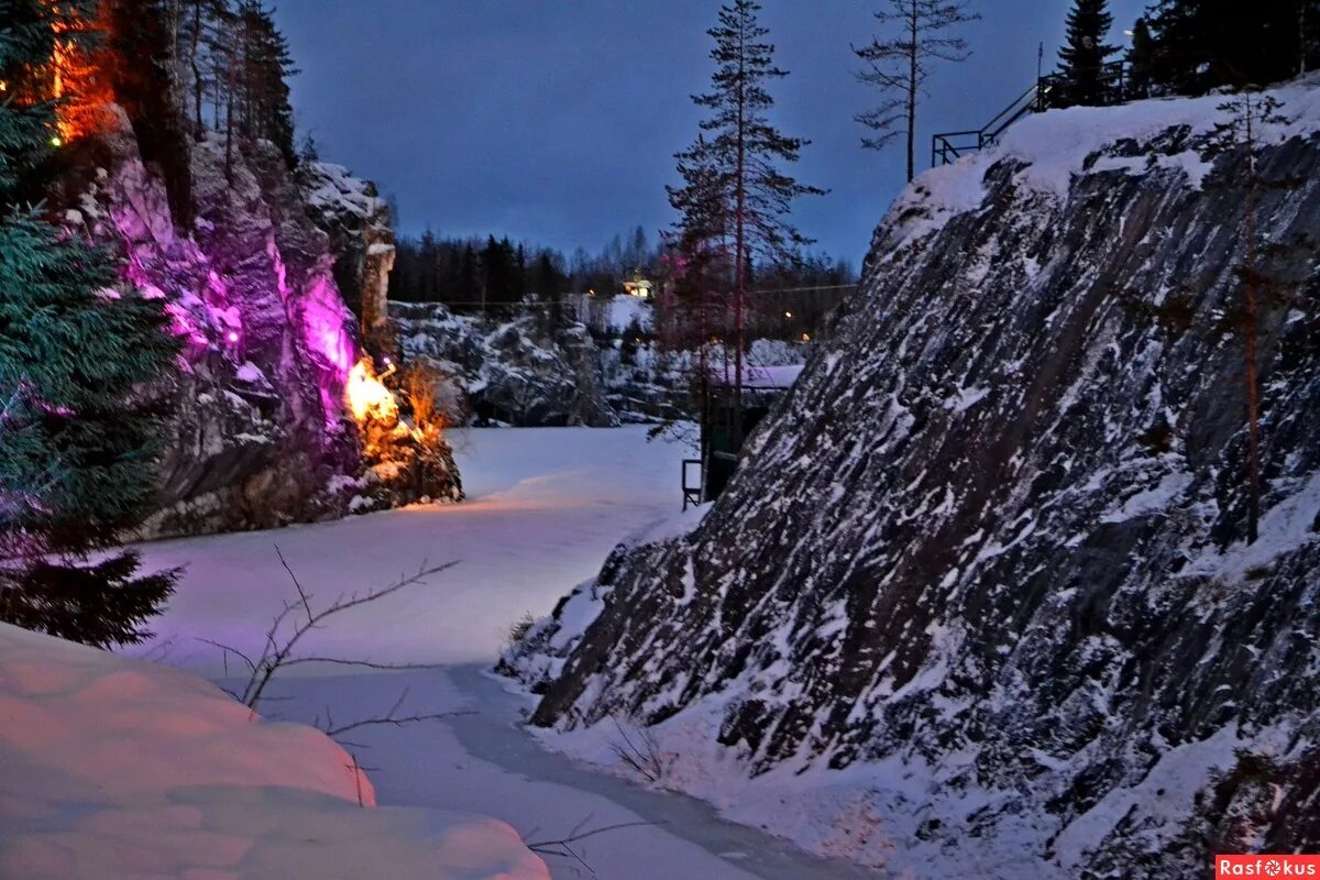 Карелия зимой рускеала фото Фото: Горный парк РУСКЕАЛА. Карелия.. Фото---путешественник Олик)). Природа. Фот