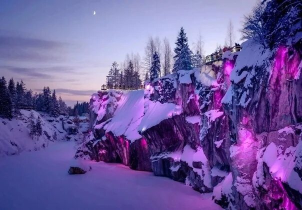 Карелия зимой рускеала фото January 28 (Saturday) - Winter Karelia. Mineral Center - Mountain Park "Ruskeala