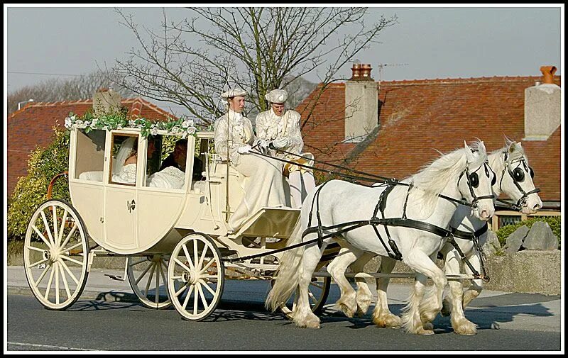 Карета с лошадьми фото Wedding Coach and Horses. - Heysham, Lancashire Wedding car, Lancashire