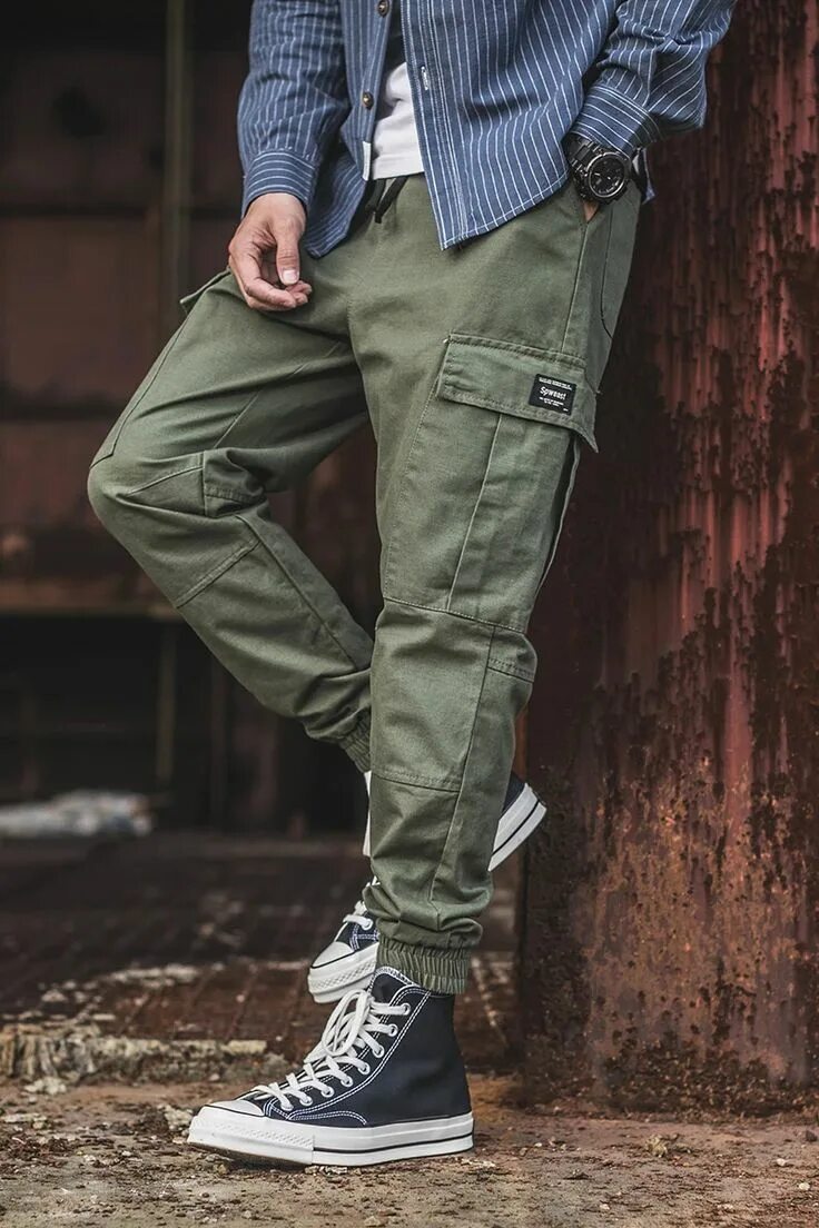 Карго стиль в одежде мужской Cool Style Men Cargo Pants Elastic Waist Hip Hop Casual Sweatpants en 2019