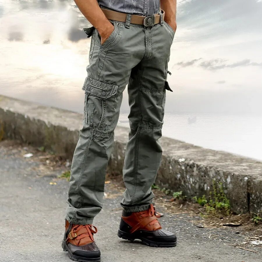 Карго стиль в одежде мужской 2015 Hot Selling Brand Men's Fashion Outdoors Sport Army Green Khaki Gray Cargo 