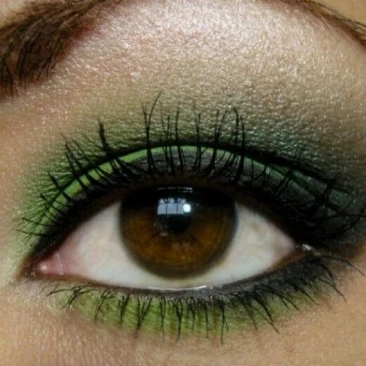 Кари зеленые фото Awesome St Patrick's Day Eye Makeup Ideas Makeup for hazel eyes, Day eye makeup,