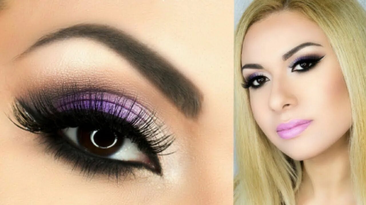 Карие глаза блондинка макияж глаз фото es image by Mega tron Purple smokey eye makeup, Smokey eye makeup tutorial, Purp