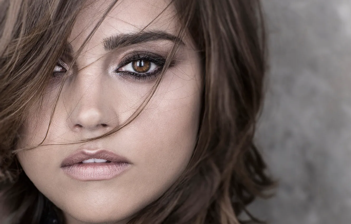 Карие глаза фото девушек Wallpaper look, girl, face, sweetheart, hair, actress, beauty, brown hair for mo