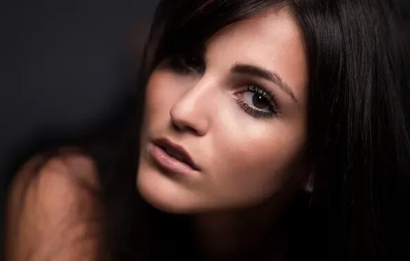 Карие глаза фото девушек Download wallpaper look, face, hair, portrait, brunette, brown, Galazov, section