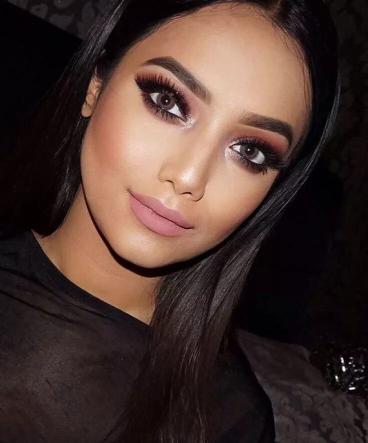 Карие глаза и черные брови фото maquillage charbonneux idées tutoriels en photos tendances maquillage femme #mak