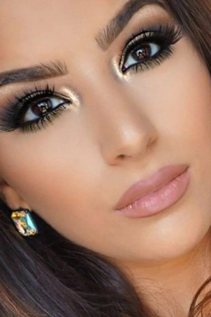 Карие глаза какой макияж Doce 'beauty looks' para novias de melena castaña : Fiancee Bodas Glittery eye m