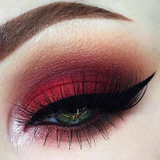 Карие глаза макияж красные тени Pin on Smoky eye