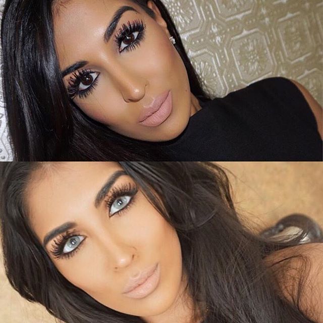 Карие линзы фото до и после BEFORE/AFTER with our one of our grey lenses ✨ Contact Lenses Colour: Hidrocor C