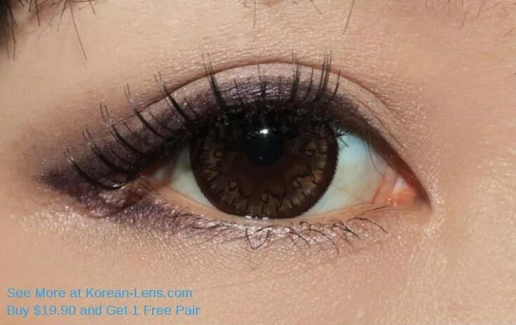 Карие линзы фото до и после CONTACT LENS GEO CAFE LATTE BROWN WMM-506 BROWN COLOR LENS Natural contact lense