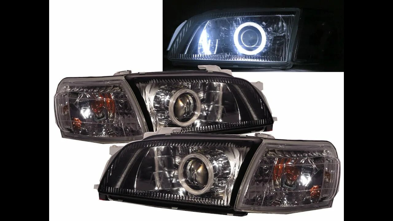 Карина е фары тюнинг CrazyTheGod-CORONA Exsior/Absolute ST190/191 92-96 CCFL GLASS Headlight V2 Black