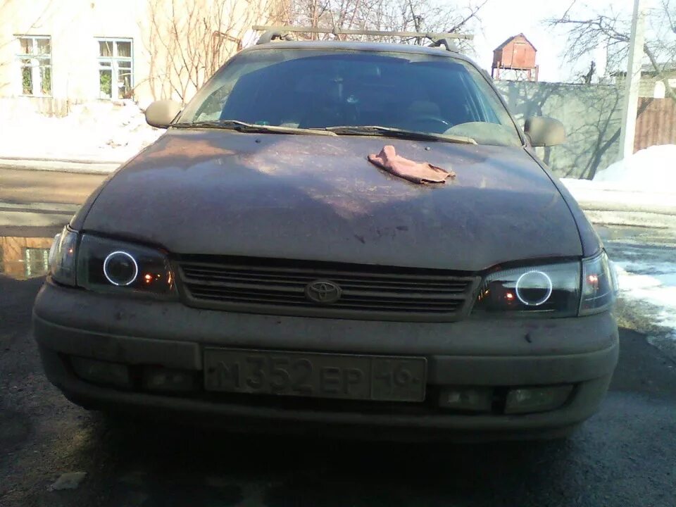 Карина е фары тюнинг Линзы в фары тойота карина е - Toyota Carina E, 1,6 л, 1995 года электроника DRI