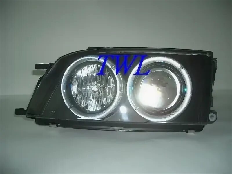 Карина е фары тюнинг Toyota Corona, Exsior, Carina E T19 (92-97) фары передние линзовые черные, со св