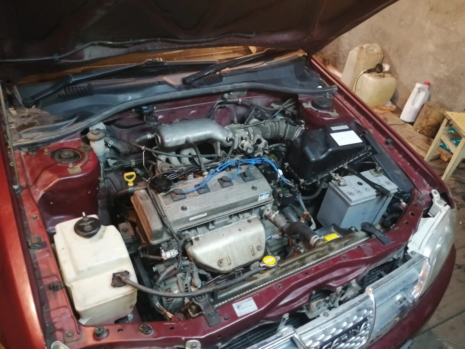 Карина фото двигателя Ремонт завершён удачно) все своими силами) - Toyota Carina (7G), 1,8 л, 2001 год