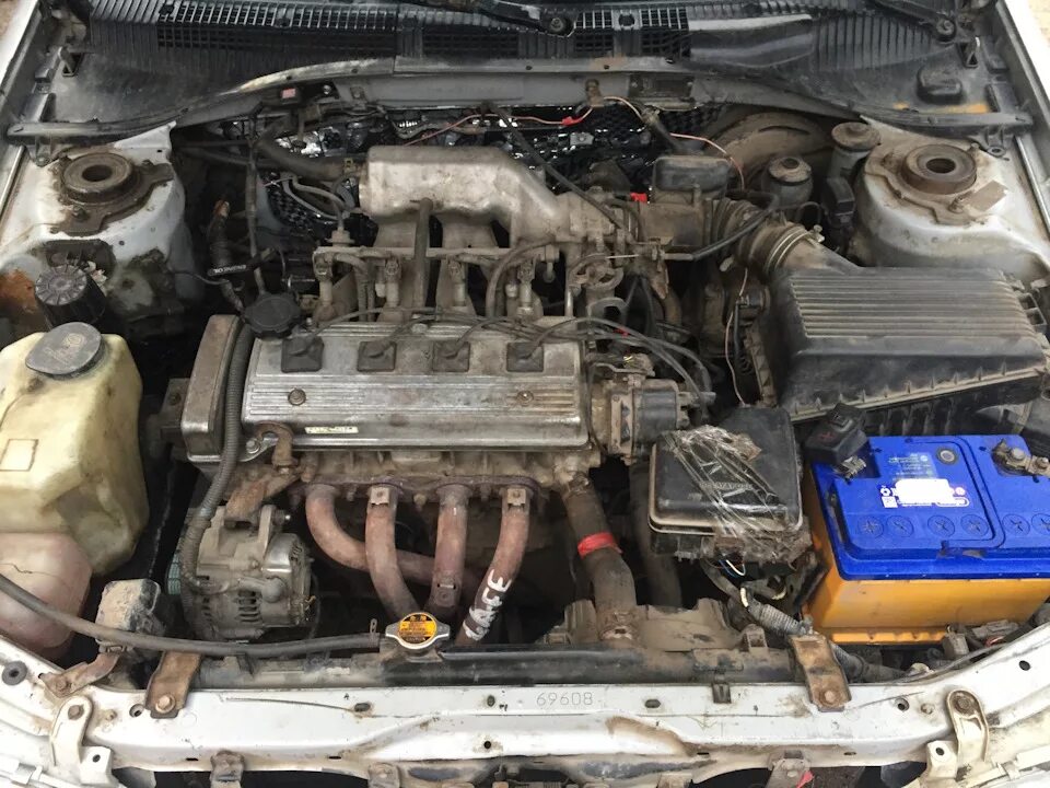 Карина фото двигателя Движок установлен!))теперь STD - Toyota Carina E, 1,6 л, 1996 года своими руками