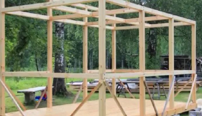 Каркас беседки из бруса 100х100 своими руками Беседки из бруса своими руками + фото