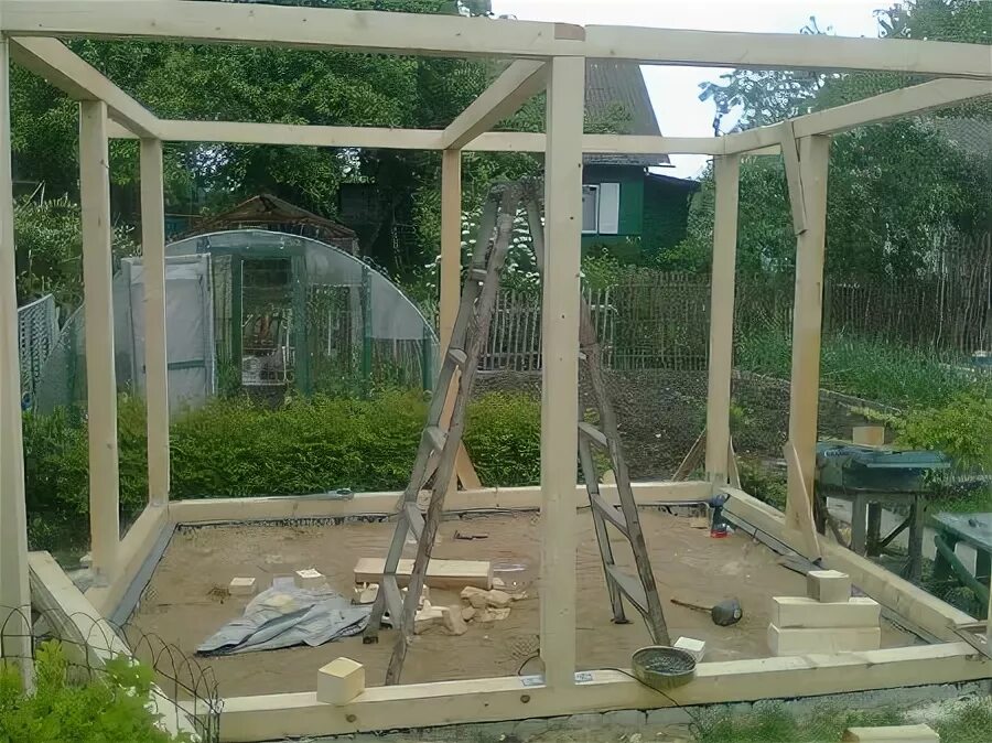 Каркас беседки из бруса 100х100 своими руками Как построить беседку на даче своими руками