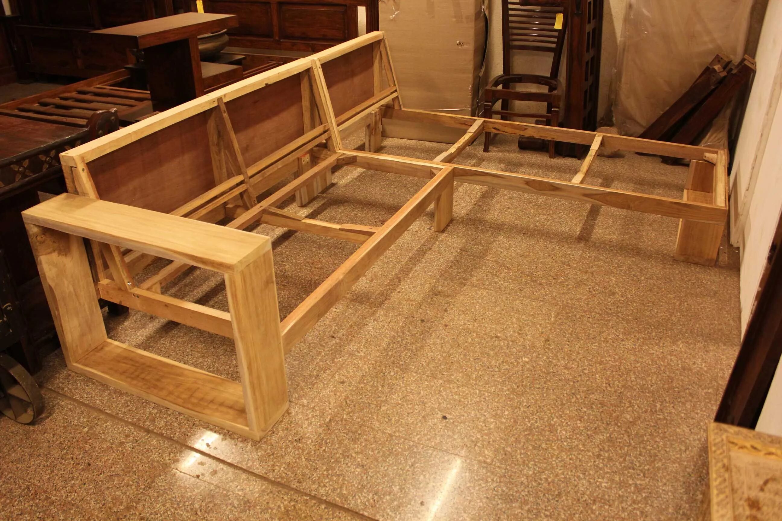 Каркас дивана фото BIC Muebles - Muebles de madera de teca, madera-Camas Sheesham Armarios Mesas de