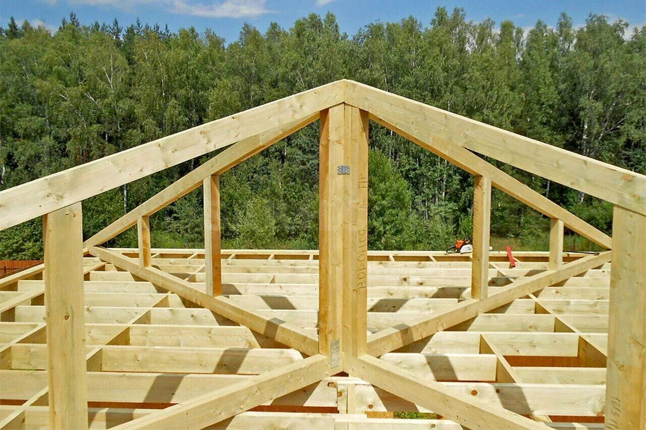 Каркас крыши фото Возведение стропильной системы в Паново - Кровельные работы - Ремонт и строитель