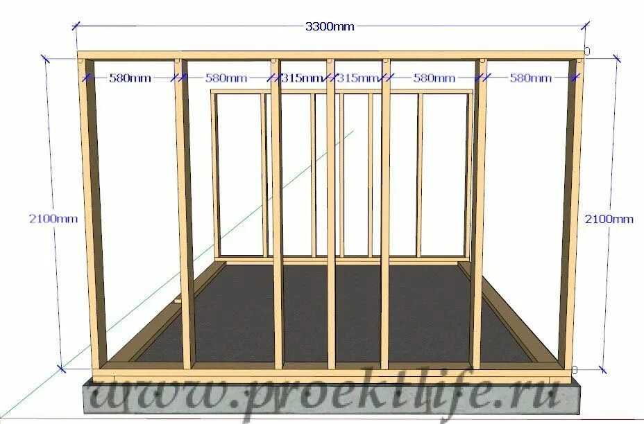 Каркасная баня 2х3 чертежи возникнуть Проекты, Деревянный сарай, Каркасная стена
