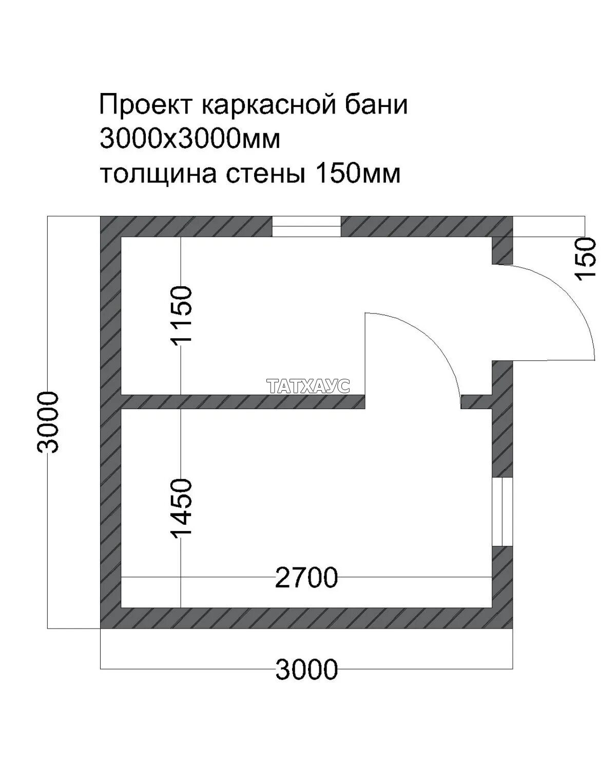 Каркасная баня 3х4 чертежи и размеры Каркасная баня 3х3 м - Татхаус