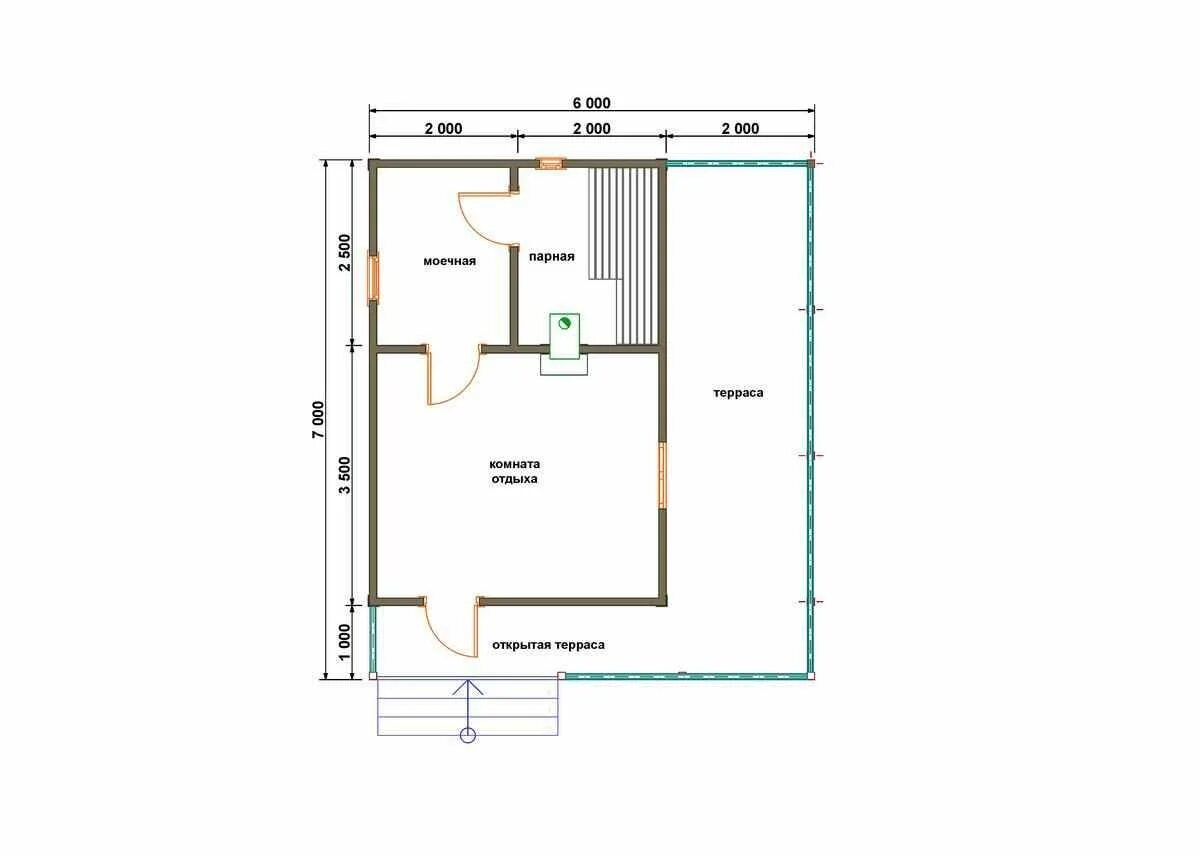 Каркасная баня 4х6 проекты и чертежи Каркасная баня 6х4 проекты фото - DelaDom.ru