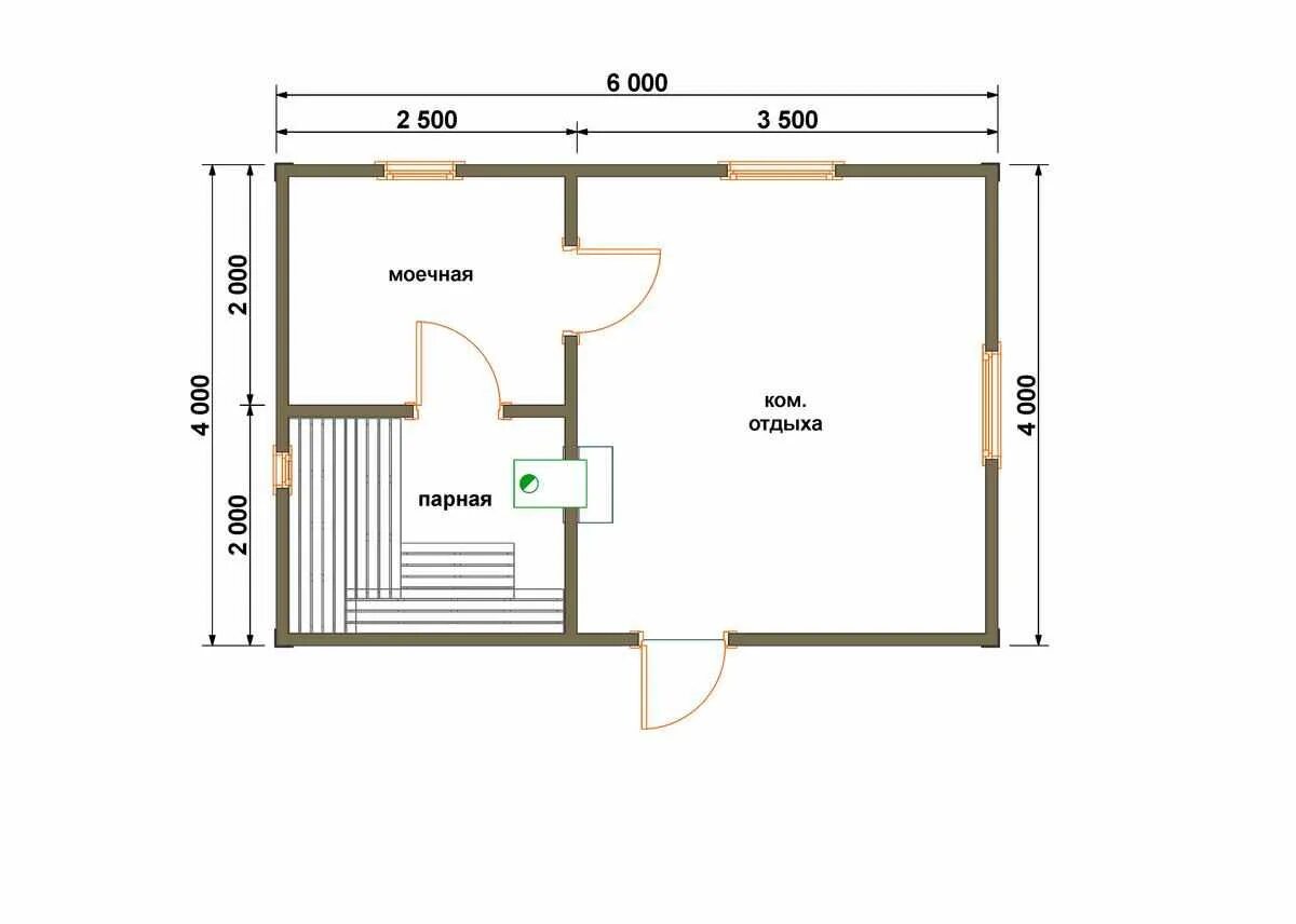 Каркасная баня 4х6 проекты и чертежи Каркасная баня 6х4 проекты фото - DelaDom.ru