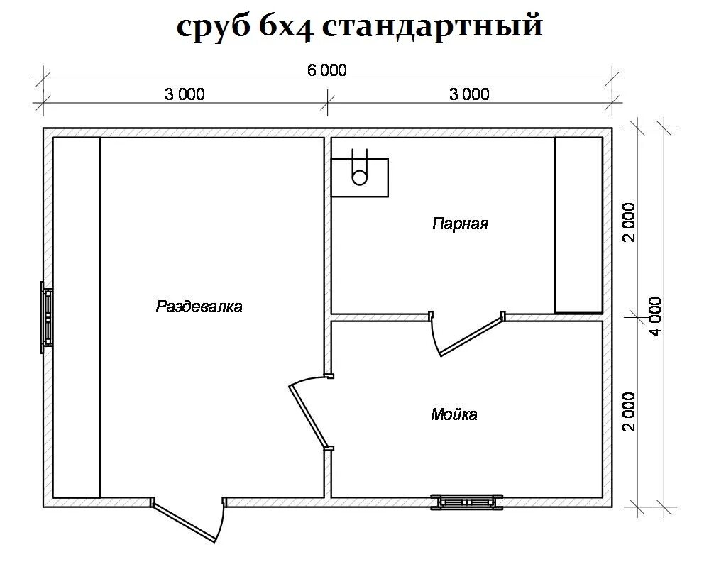 Каркасная баня 4х6 проекты и чертежи Каркасная баня 6х4 проекты фото - DelaDom.ru