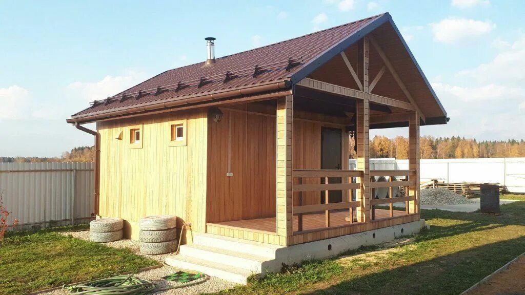 Каркасная баня фото снаружи Строительство каркасных бань под ключ в Москве - заказать каркасную баню под клю