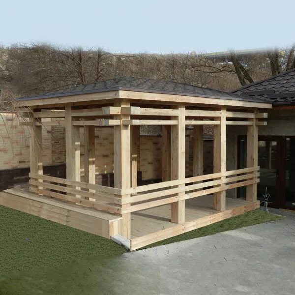 Каркасная беседка закрытая своими руками Беседка № 20 под заказ - Wood Shop