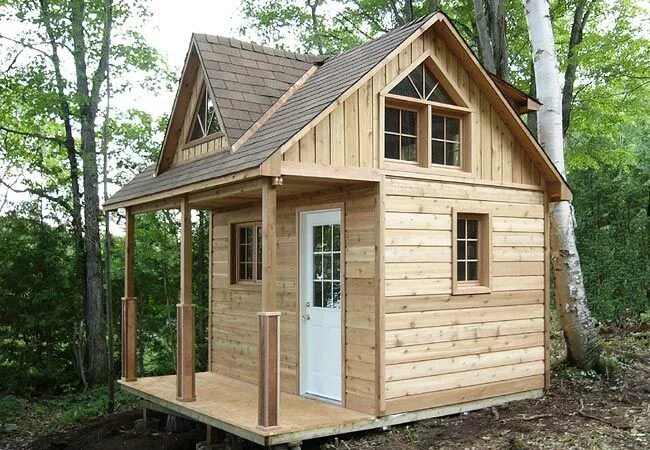 Каркасная дача варианты Small cabin with loft. This one is a kit. Small cabin, Tiny house cabin, Tiny ca