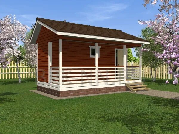 Каркасные бани проекты фото Каркасная баня 2х6 с террасой К027 под ключ в Нижнем Новгороде
