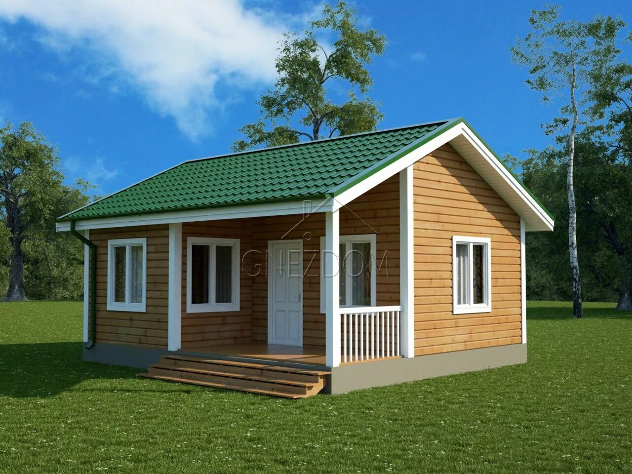 Каркасные дачные дома проекты фото и цены Каркасный дом 6х7 К-127 заказать под ключ в Санкт-Петербуре