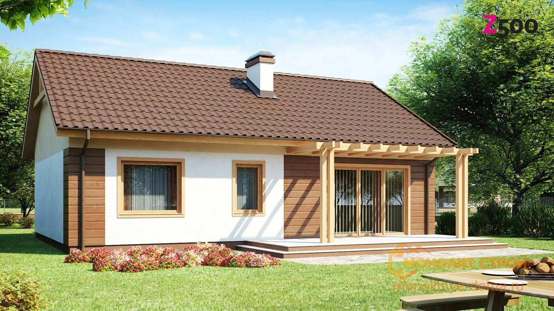 Каркасные дома 100 кв проекты фото Дом из керамзитобетона КЗ 218