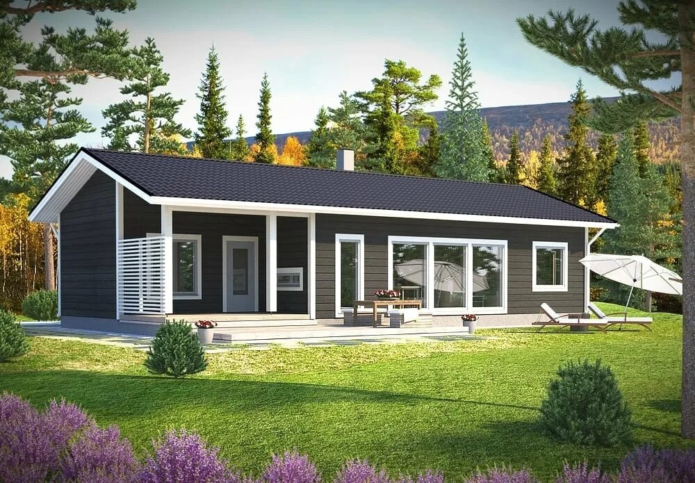 Каркасные дома 100 кв проекты фото Проект дома Hirsitalo Oulanka 109T - Каркас-Комплект