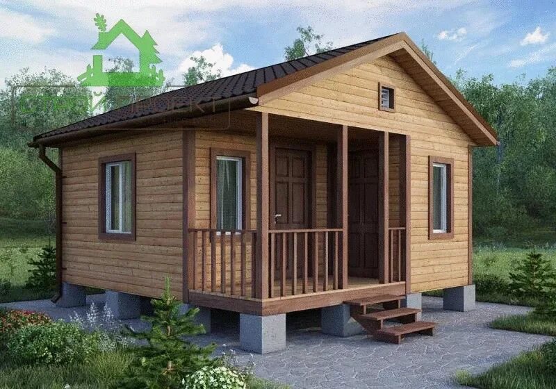 Каркасные дома дачи фото цены ДК-5. Проект дачного каркасного дома 5x5 (25м2) в Вологде.